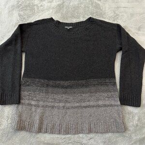 Eileen Fisher Sweater Wool Yak Silk Women's MEDIUM Gray Crew Neck